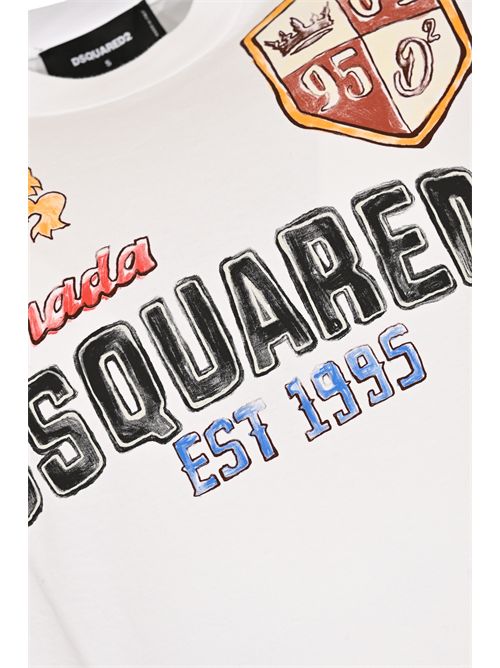 T-shirt Loose Fit con stampa disegno DSQUARED2 | S74GD1437 S24583100